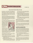 CPA Client Bulletin, November 1985