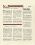CPA Client Bulletin, April 1986