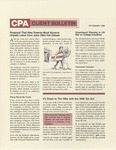 CPA Client Bulletin, September 1986