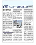CPA Client Bulletin, February 1987 by American Institute of Certified Public Accountants (AICPA)