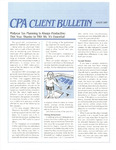 CPA Client Bulletin, August 1987