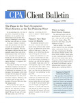 CPA Client Bulletin, August 1990