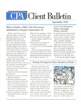 CPA Client Bulletin, September 1990 by American Institute of Certified Public Accountants (AICPA)