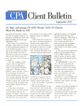 CPA Client Bulletin, September 1991 by American Institute of Certified Public Accountants (AICPA)