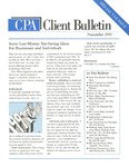 CPA Client Bulletin, November 1991 by American Institute of Certified Public Accountants (AICPA)