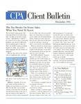 CPA Client Bulletin, December 1991