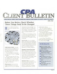 CPA Client Bulletin, April 1995 by American Institute of Certified Public Accountants (AICPA)