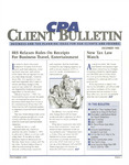 CPA Client Bulletin, December 1995 by American Institute of Certified Public Accountants (AICPA)