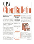 CPA Client Bulletin, December 2001