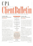 CPA Client Bulletin, November 2005 by American Institute of Certified Public Accountants (AICPA)