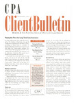 CPA Client Bulletin, November 2007 by American Institute of Certified Public Accountants (AICPA)