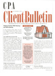 CPA Client Bulletin, September 2009 by American Institute of Certified Public Accountants (AICPA)