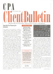 CPA Client Bulletin, November 2009 by American Institute of Certified Public Accountants (AICPA)