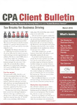 CPA Client Bulletin, March 2010 by American Institute of Certified Public Accountants (AICPA)