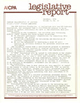 Legislative Report, Volume 11, Number 12, December 1978 by American Institute of Certified Public Accountants. Legislative Reference Service