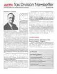 Tax Division Newsletter, Volume 5, Number 2, Summer 1989 by American Institute of Certified Public Accountants. Tax Division