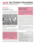 Tax Division Newsletter, Volume 7, Number 4, August/September 1991 by American Institute of Certified Public Accountants. Tax Division