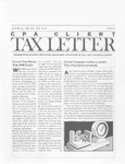 CPA Client Tax Letter, April/May/June 1990 by American Institute of Certified Public Accountants (AICPA)