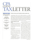 CPA Client Tax Letter, October/November/December 2001