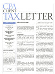 CPA Client Tax Letter, April/May/June 2007 by American Institute of Certified Public Accountants (AICPA)