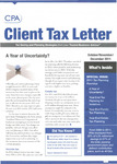 CPA Client Tax Letter, October/November/December 2011 by American Institute of Certified Public Accountants (AICPA)