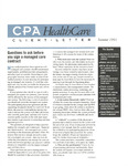 CPA healthCare client letter, Summer 1993