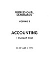 AICPA Professional Standards: Accounting Current text as of July 1, 1978 by American Institute of Certified Public Accountants