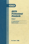 AICPA Professional Standards: U.S. Auditing Standards as of June 1, 2000