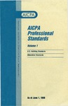 AICPA Professional Standards: Attestation Standards as of June 1, 1998 by American Institute of Certified Public Accountants. Auditing Standards Board