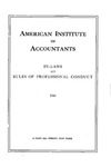 By-laws and Rules of professional conduct, 1940 by American Institute of Accountants