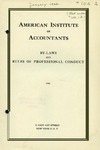 By-laws and rules of professional conduct 1944 by American Institute of Accountants