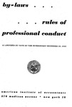 By-laws, Rules of professional conduct, as amended by vote of the membership December 19, 1950;Rules of professional conduct as revised December 19, 1950