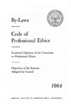 By-laws [1964];Code of professional ethics [1964];Numbered opinions of the Committee on Professional Ethics [1964];Objectives of the Institute adopted by Council [1964]