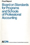 Board on Standards for Programs and Schools of Professional Accounting : final report