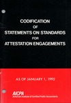 Codification of Statements on standards for attestation engagements as of January 1, 1992 by American Institute of Certified Public Accountants. Auditing Standards Board