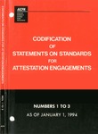 Codification of Statements on standards for attestation engagements as of January 1, 1994, numbers 1 to 3
