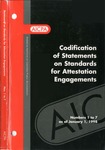 Codification of Statements on standards for attestation engagements as of January 1, 1998, numbers 1 to 7