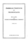 By-laws and rules of professional conduct, 1930-31 by American Instiute of Accountants