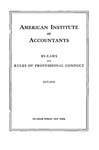 By-laws and rules of professional conduct, 1937-1938 by American Institute of Accountants