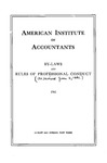 By-laws and rules of professional conduct, 1941 (as revised January 6, 1941) by American Institute of Accountants