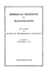 By-laws and rules of professional conduct as amended to December 1, 1936 by American Institute of Accountants