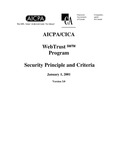 WebTrust Program: Security Principle and Criteria, January 1, 2001, Version 3.0