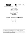 WebTrust program : security principle and criteria, Version 3.0, October 16, 2000; Exposure draft (American Institute of Certified Public Accountants), 2000, October 16