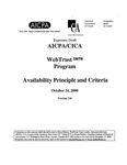WebTrust program : availability principle and criteria, Version 3.0, October 24, 2000; Exposure draft (American Institute of Certified Public Accountants), 2000, October 24