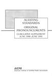 Auditing Standards: Original Pronouncements, Cumulative Supplement, June 1990-June 1991 by American Institute of Certified Public Accountants (AICPA)