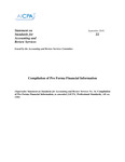 Compilation of Pro Forma Financial Information; Statement on Standards for Accounting and Review Services 22 by American Institute of Certified Public Accountants. Accounting and Review Services Committee