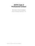 AICPA Code of Professional Conduct Effective December 15, 2014, unless early implemented. Updated for all Official Releases through December 15, 2014