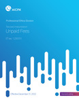 Revised interpretation: Unpaid Fees, ET sec. 1.230.010 by American Institute of Certified Public Accountants. Professional Ethics Division