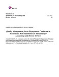 Quality Management for an Engagement Conducted in Accordance With Statements on Standards for Accounting and Review Services; Statement on Standards for Accounting and Review Services 26 (June 2022) by American Institute of Certified Public Accountants. Accounting and Review Services Committee
