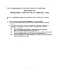 Revision of Interpretation No. 101-1 Under Rule 101